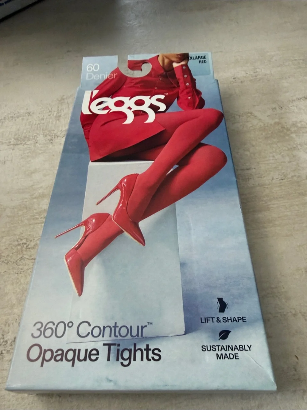 Women's Red Opaque Tights - Sleek Everyday Style